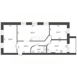 3-к квартира, вторичка, 84м2, 2/3 этаж