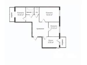 3-к квартира, вторичка, 65м2, 8/10 этаж