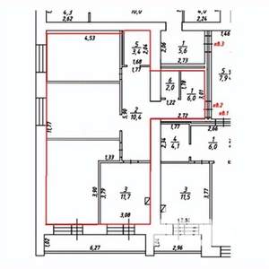 3-к квартира, строящийся дом, 82м2, 1/9 этаж