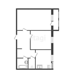 2-к квартира, вторичка, 50м2, 7/10 этаж