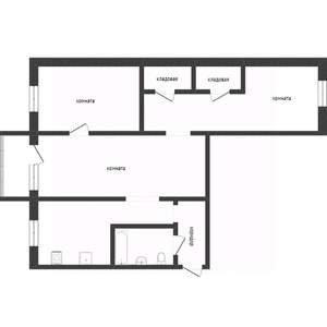 3-к квартира, вторичка, 57м2, 2/5 этаж