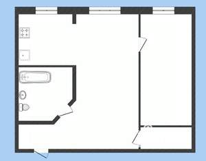 2-к квартира, вторичка, 43м2, 2/5 этаж