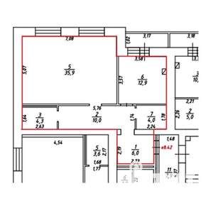 2-к квартира, вторичка, 73м2, 6/9 этаж