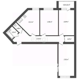 3-к квартира, вторичка, 83м2, 1/5 этаж