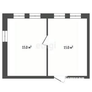 2-к квартира, вторичка, 34м2, 2/2 этаж