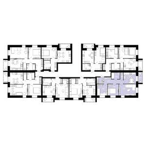 3-к квартира, строящийся дом, 69м2, 5/6 этаж