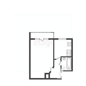 1-к квартира, вторичка, 29м2, 4/5 этаж
