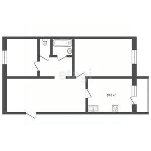 2-к квартира, вторичка, 56м2, 2/3 этаж