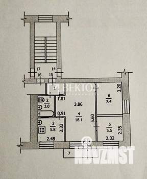 3-к квартира, вторичка, 42м2, 5/5 этаж