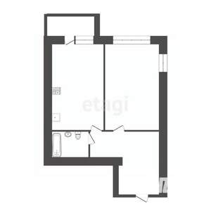 1-к квартира, вторичка, 43м2, 5/9 этаж