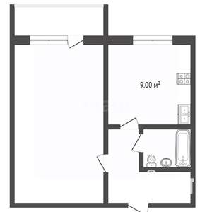 1-к квартира, вторичка, 36м2, 5/9 этаж