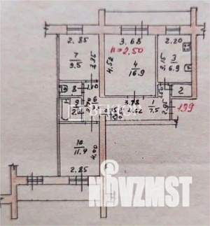 3-к квартира, вторичка, 60м2, 3/9 этаж
