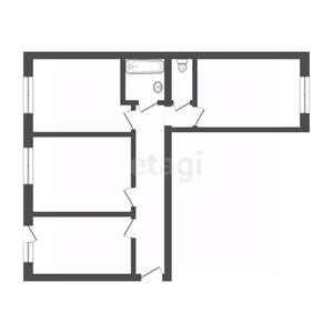 3-к квартира, вторичка, 65м2, 1/10 этаж