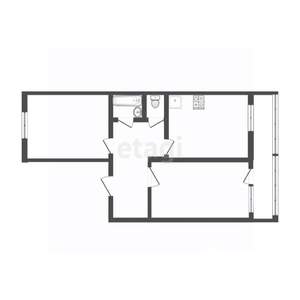 2-к квартира, вторичка, 48м2, 4/5 этаж