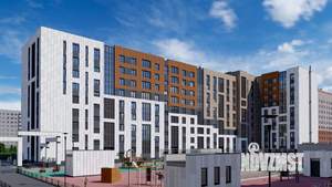 1-к квартира, строящийся дом, 44м2, 7/9 этаж
