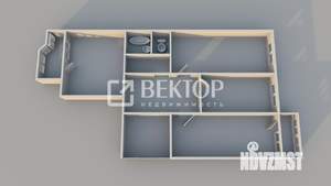 3-к квартира, вторичка, 65м2, 2/5 этаж
