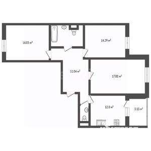 2-к квартира, вторичка, 64м2, 9/18 этаж