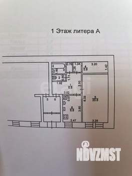 1-к квартира, вторичка, 49м2, 1/2 этаж