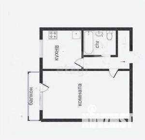 1-к квартира, вторичка, 30м2, 3/5 этаж