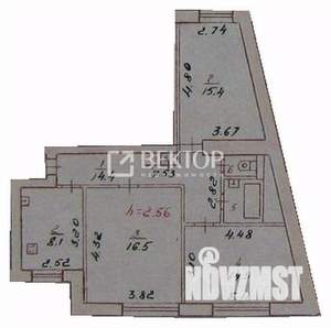 3-к квартира, вторичка, 74м2, 5/9 этаж