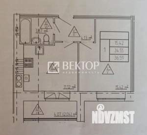 1-к квартира, вторичка, 37м2, 4/10 этаж