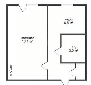 1-к квартира, вторичка, 30м2, 3/5 этаж