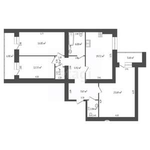 3-к квартира, вторичка, 106м2, 2/9 этаж