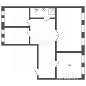 3-к квартира, вторичка, 90м2, 4/4 этаж