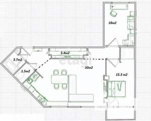 3-к квартира, вторичка, 81м2, 4/5 этаж