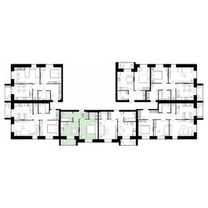 1-к квартира, строящийся дом, 40м2, 1/6 этаж