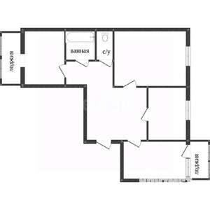 3-к квартира, вторичка, 65м2, 2/5 этаж