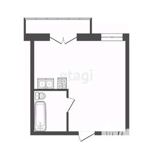 1-к квартира, вторичка, 34м2, 8/8 этаж