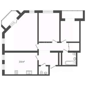3-к квартира, вторичка, 127м2, 2/4 этаж